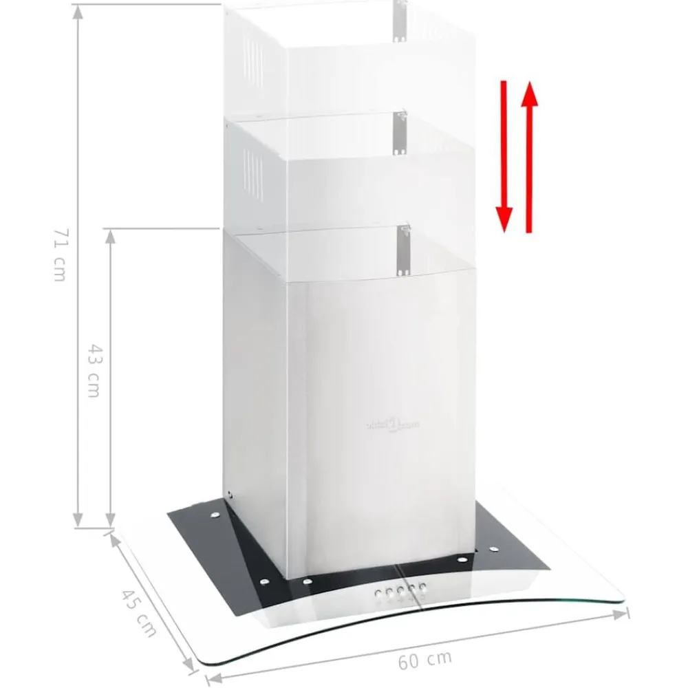Wandafzuigkap 756 m³/u LED 60 cm roestvrij staal>vidaXL Online