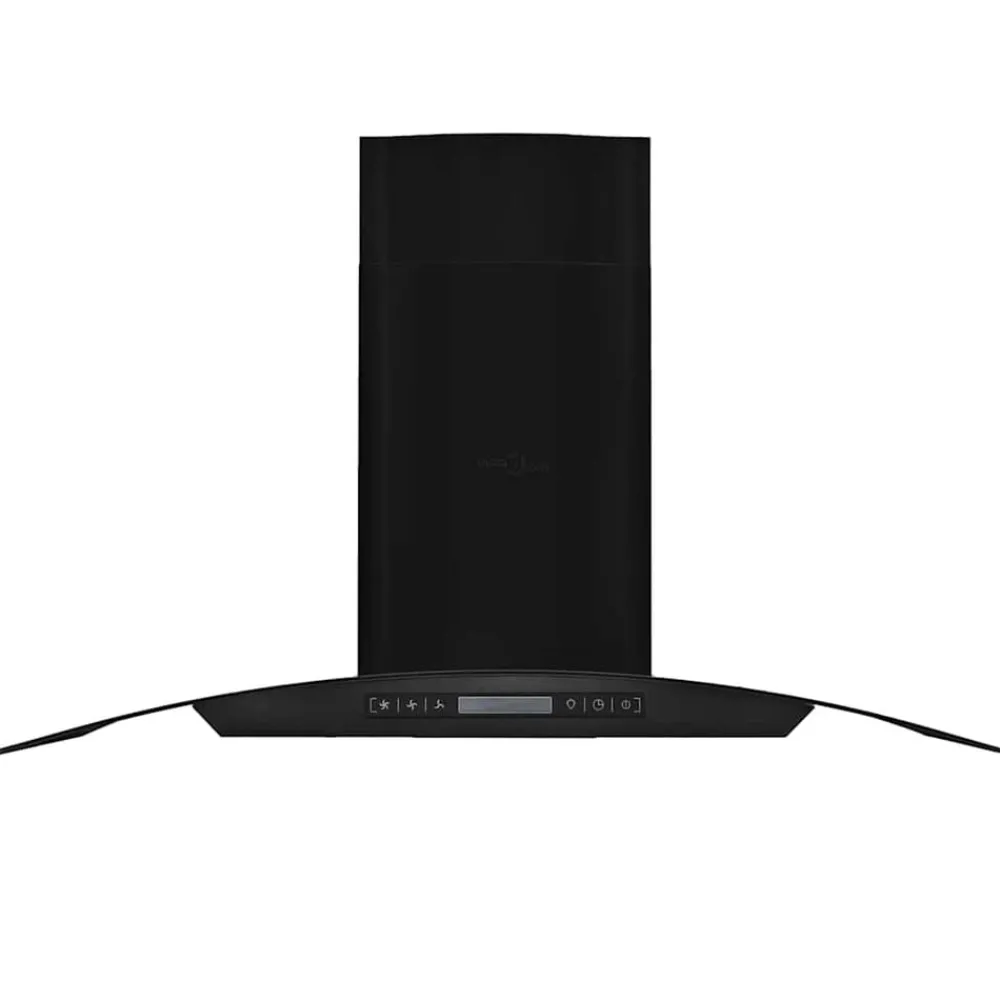 Keuken & Eetkamer*vidaXL Wandafzuigkap 756 m³/u 90 cm roestvrij staal zwart