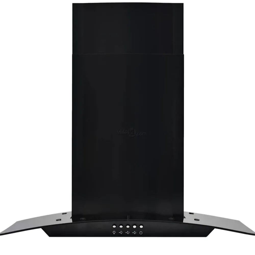 Keuken & Eetkamer*vidaXL Wandafzuigkap 756 m³/u 60 cm roestvrij staal zwart