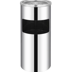 Rookaccessoires*vidaXL Wandasbak/prullenbak roestvrij staal 26 L Zilver