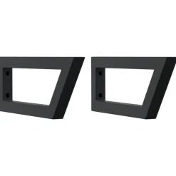 Wandbeugels voor wasbak 2 st trapezium staal zwart>vidaXL Outlet