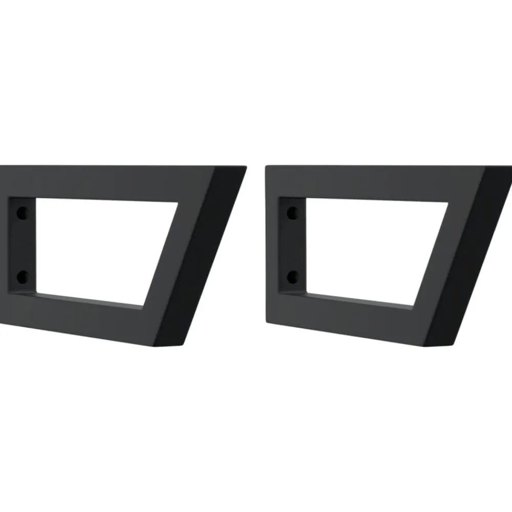 Wandbeugels voor wasbak 2 st trapezium staal zwart>vidaXL Outlet