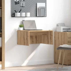 Wandbureau Artisan Eiken 60 x 45 x 30 cm Bewerkt hout>vidaXL Clearance