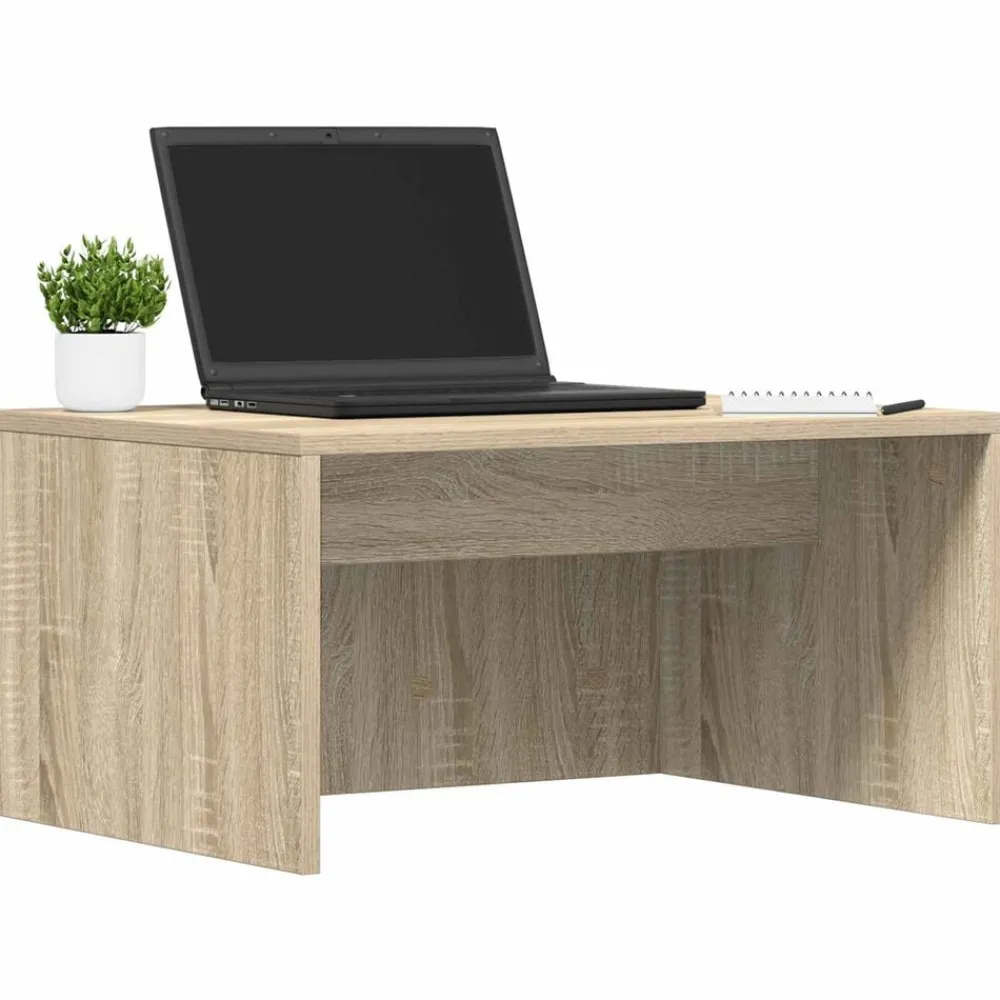 Kantoormeubelen*vidaXL Wandbureau met opslag 60 x 45 x 30 cm Bewerkt hout Sonoma eiken