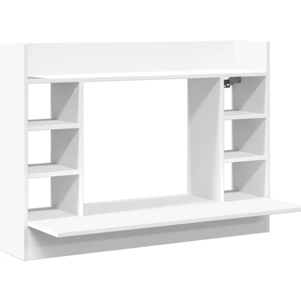 Kantoormeubelen*vidaXL Wandbureau 105x48x75 cm bewerkt hout Wit
