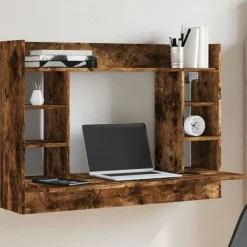 Wandbureau 105x48x75 cm bewerkt hout kleurig>vidaXL Sale