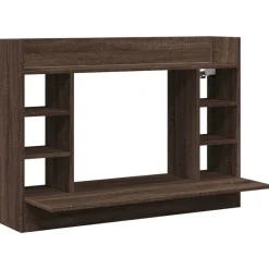 Kantoormeubelen*vidaXL Wandbureau 105x48x75 cm bewerkt hout ig bruin eikenkleur