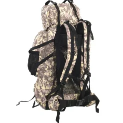 Wandelrugzak 60 L camouflage oxford stof camel><noscript><img width=