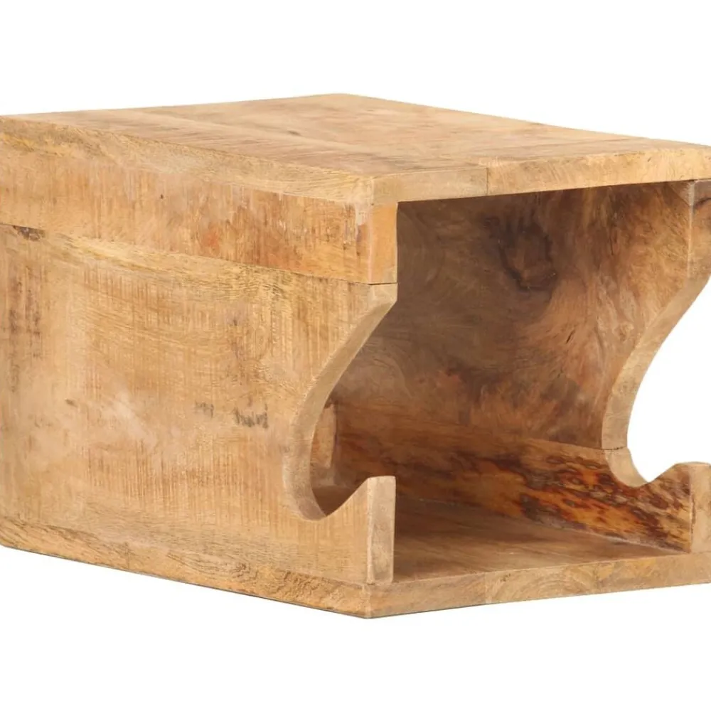 Voertuigonderdelen & -Accessoires*vidaXL Wandfietsenrek 35x25x25 cm massief ruw mangohout