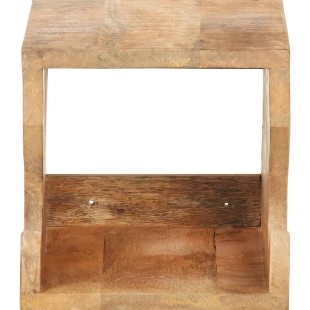 Voertuigonderdelen & -Accessoires*vidaXL Wandfietsenrek 35x25x25 cm massief ruw mangohout