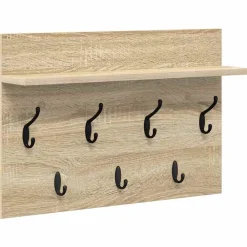 Boekenkasten & Wandplanken*vidaXL Wandgemonteerde kapstok met plank 60 x 40 x 12 cm Sonoma eiken