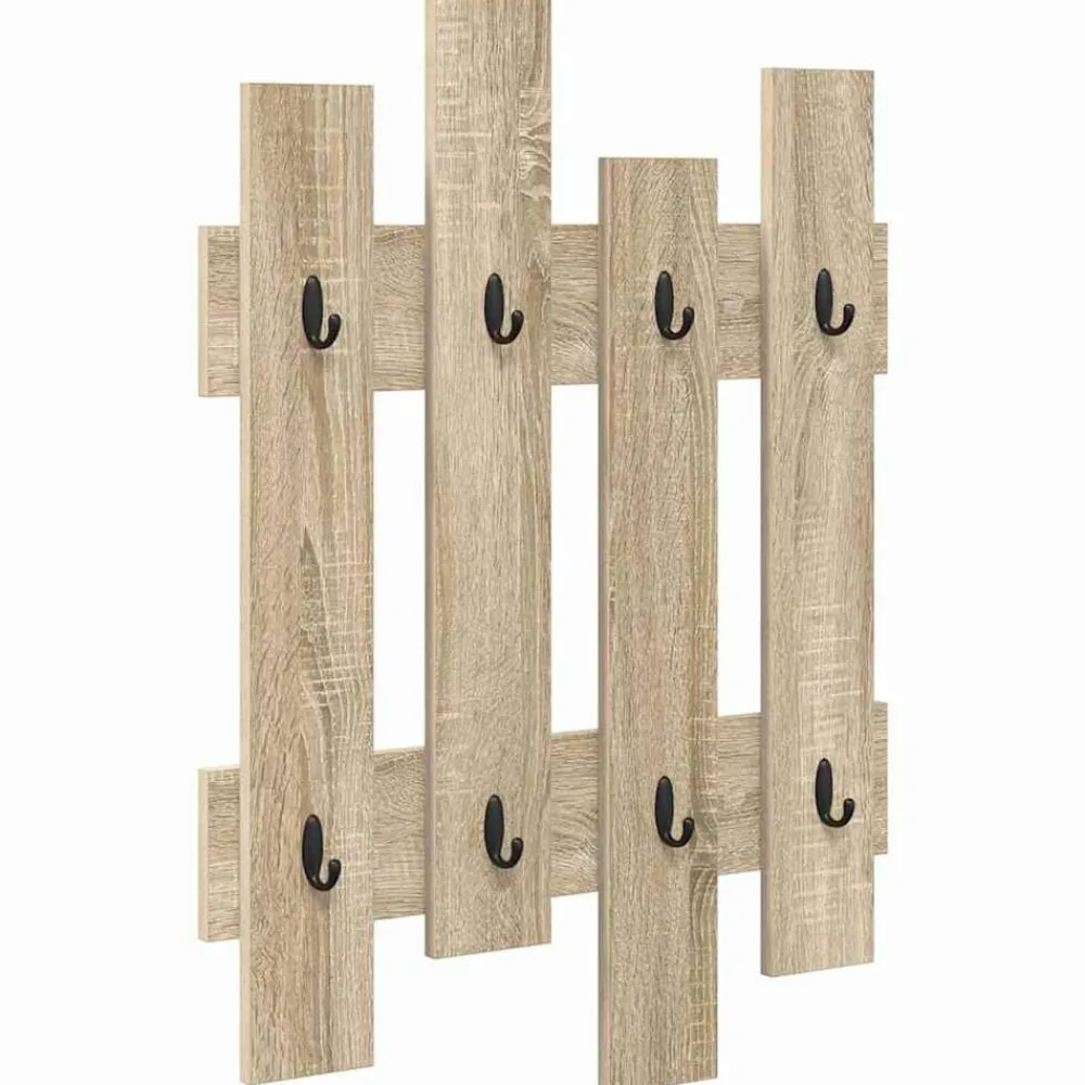 Boekenkasten & Wandplanken*vidaXL Wandgemonteerde kapstok met opslag 60 x 3 x 82 cm Sonoma eiken