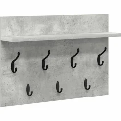 Boekenkasten & Wandplanken*vidaXL Wandgemonteerde kapstok met plank Beton Grijs 60 x 40 x 12 cm Betongrijs