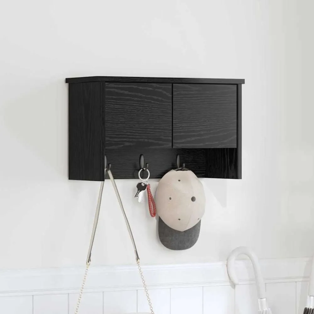 Wandgemonteerde kapstok met plank 50 x 20 x 30 cm>vidaXL Sale