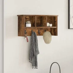 Wandgemonteerde kapstok met plank 50 x 16 x 26 cm>vidaXL