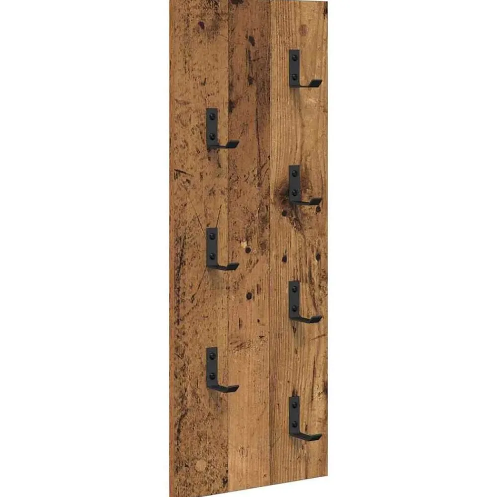 Wandgemonteerde kapstok Oudhout 30 x 1,5 x 80 cm Bewerkt hout>vidaXL Hot