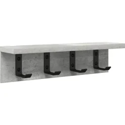 Wandgemonteerde kapstok Beton Grijs 40 x 10,5 x 10,5 cm>vidaXL New