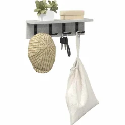 Wandgemonteerde kapstok Beton Grijs 40 x 10,5 x 10,5 cm><noscript><img width=