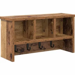 Wandgemonteerde kapstok Oudhout 50 x 16 x 26 cm Bewerkt hout>vidaXL Hot