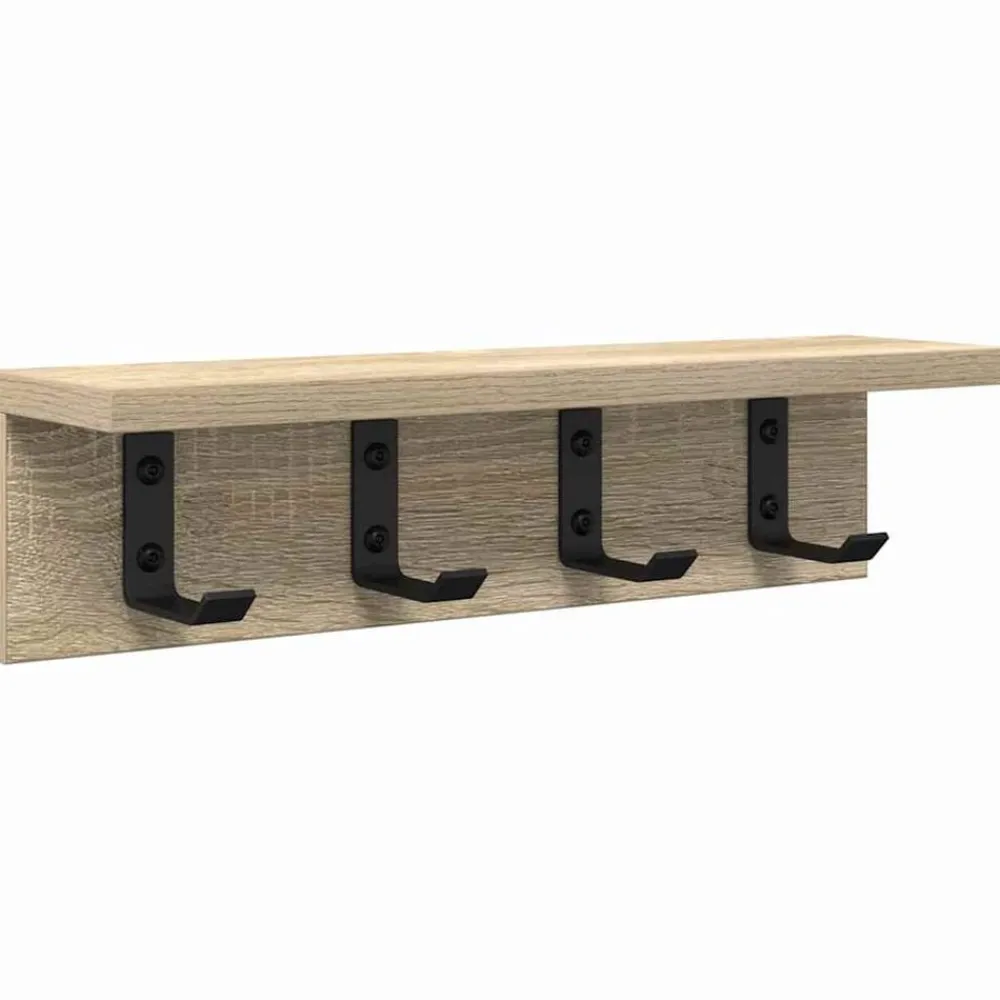Boekenkasten & Wandplanken*vidaXL Wandgemonteerde kapstok 40 x 10,5 x 10,5 cm Sonoma eiken