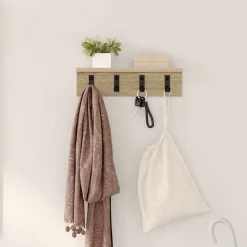 Boekenkasten & Wandplanken*vidaXL Wandgemonteerde kapstok 40 x 10,5 x 10,5 cm Sonoma eiken