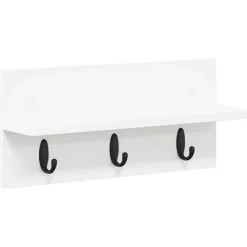 Boekenkasten & Wandplanken*vidaXL Wandgemonteerde kapstok 40 x 10,5 x 18 cm Bewerkt hout Wit