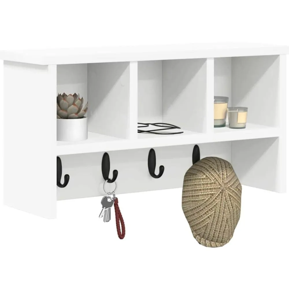 Wandgemonteerde kapstok 50 x 16 x 26 cm Bewerkt hout>vidaXL Clearance