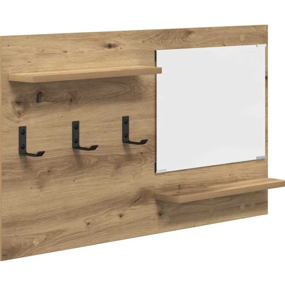 Boekenkasten & Wandplanken*vidaXL Wandgemonteerde kapstok met plank Artisan Eiken 90 x 10 x 50 cm artisanaal eikenkleurig