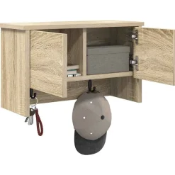 Boekenkasten & Wandplanken*vidaXL Wandgemonteerde kapstok met plank 50 x 20 x 30 cm Sonoma eiken