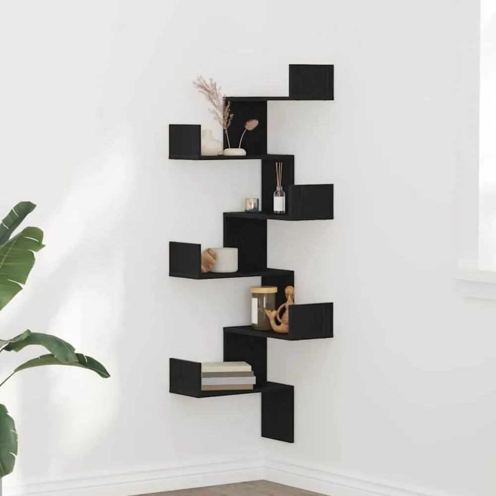 Wandhoekplank met plank met opslag 45 x 45 x 147 cm>vidaXL