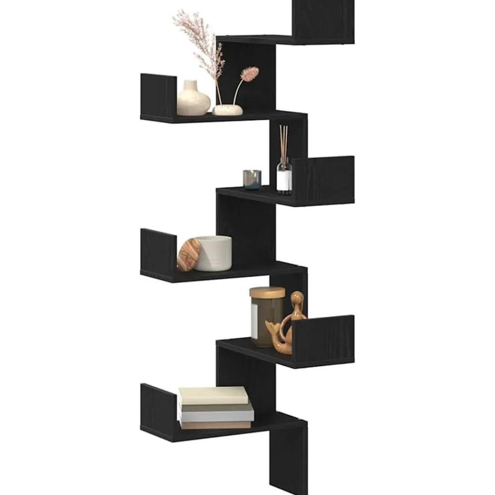 Wandhoekplank met plank met opslag 45 x 45 x 147 cm>vidaXL