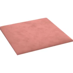 Bouwmaterialen*vidaXL Wandhoofdbord 12 pcs 30 x 30 cm Fluweel Roze