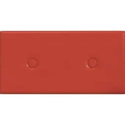 Bouwmaterialen*vidaXL Wandhoofdbord 12 pcs 30 x 15 cm Nep Leer Rood