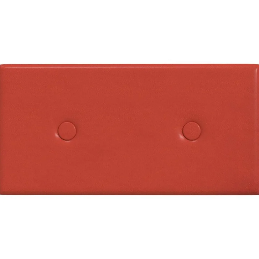 Bouwmaterialen*vidaXL Wandhoofdbord 12 pcs 30 x 15 cm Nep Leer Rood