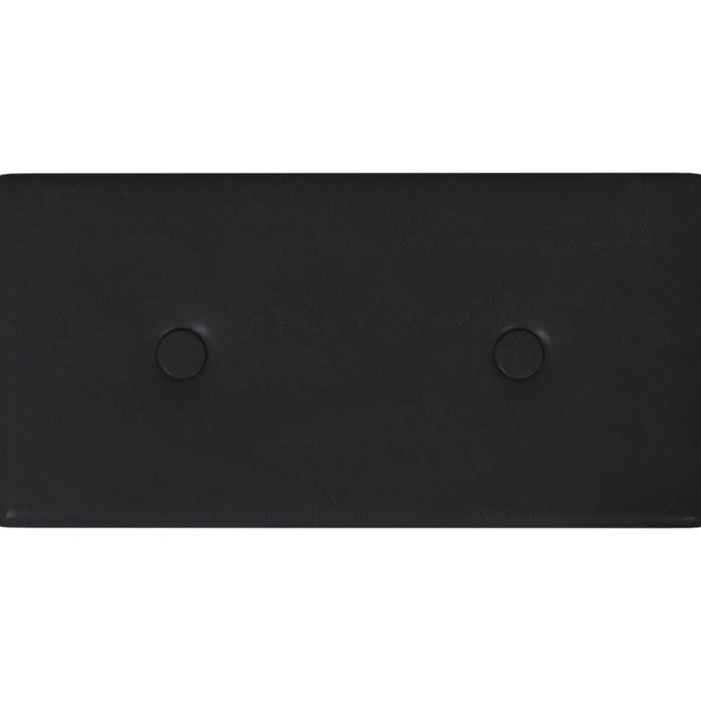 Bouwmaterialen*vidaXL Wandhoofdbord 12 pcs 30 x 15 cm Nep Leer Zwart