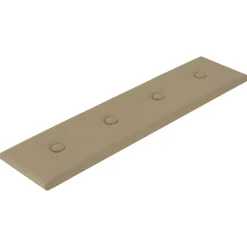 Bouwmaterialen*vidaXL Wandhoofdbord 12 pcs 60 x 15 cm Nep Leer Cappuccino