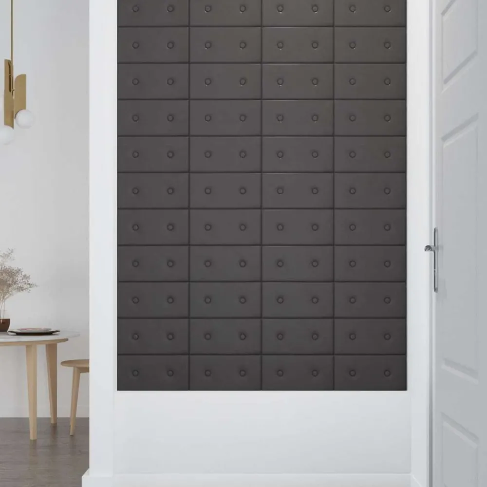Wandhoofdbord 12 pcs 30 x 15 cm Nep Leer>vidaXL Outlet