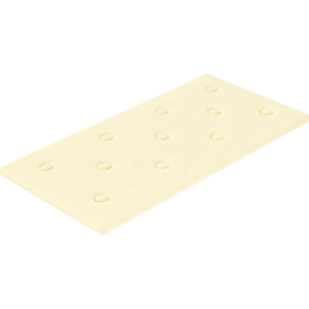 Bouwmaterialen*vidaXL Wandhoofdbord 12 pcs Crème 60 x 30 cm Nep Leer Crème