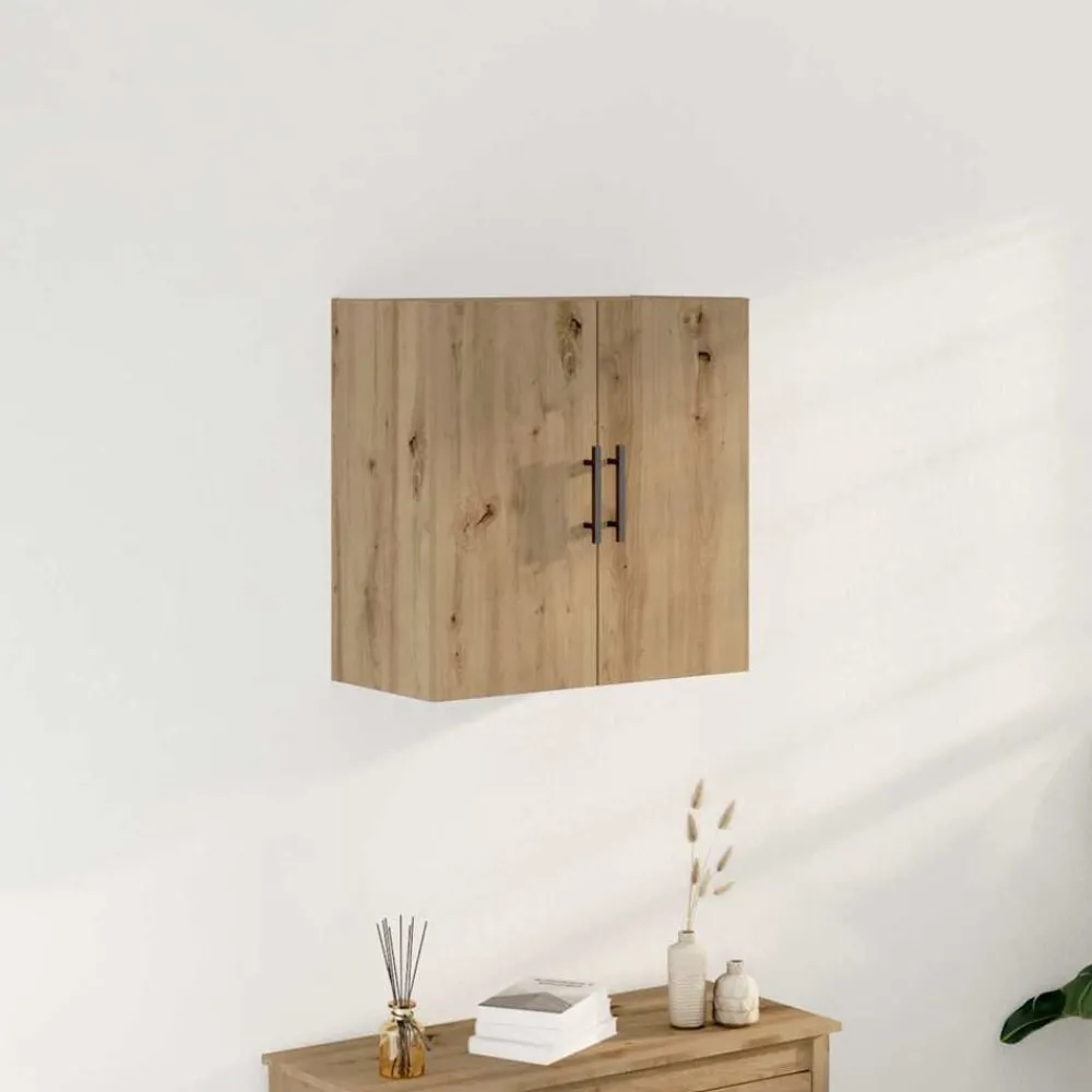 Wandkast Artisan Eiken 60 x 31,5 x 60 cm Bewerkt hout>vidaXL Hot