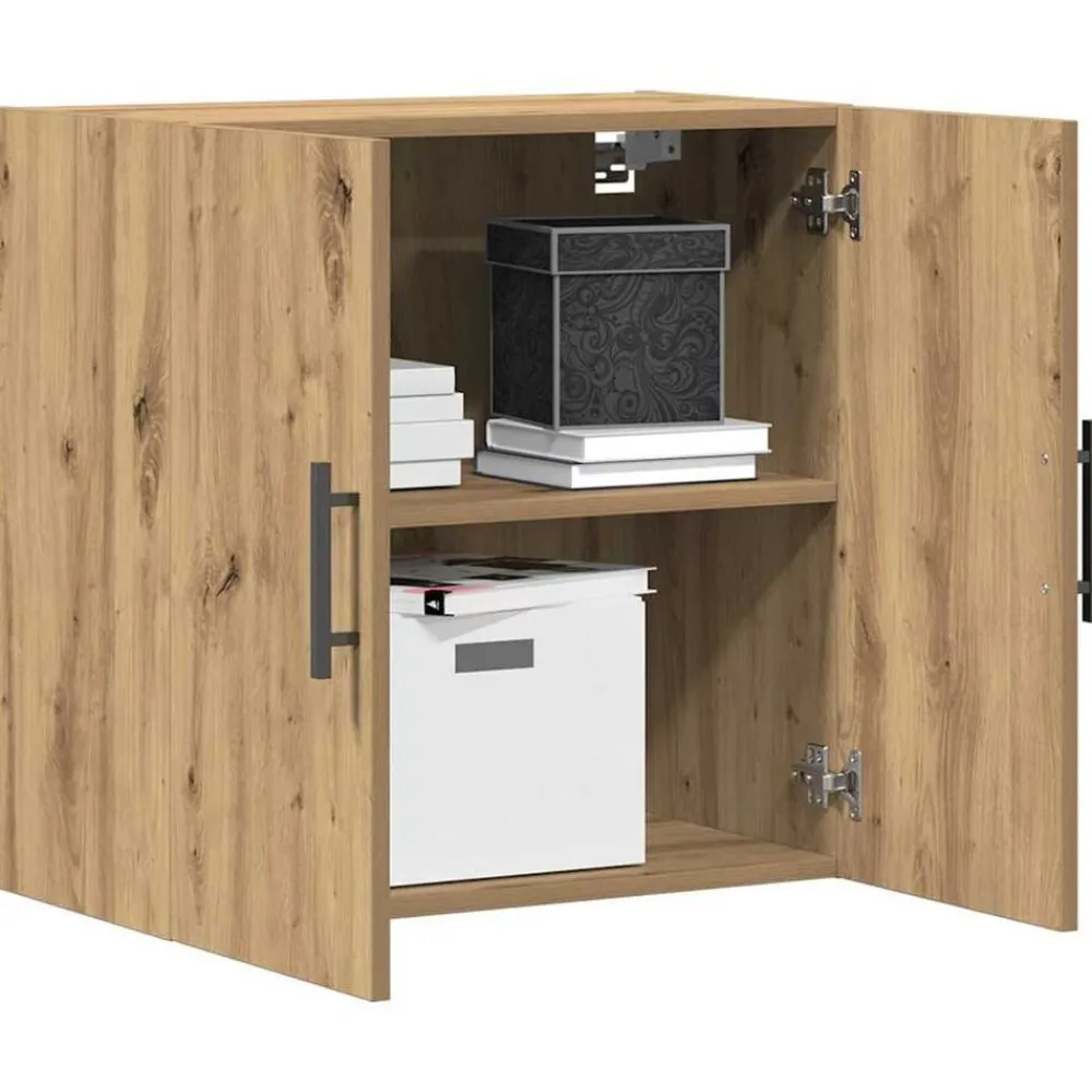 Wandkast Artisan Eiken 60 x 31,5 x 60 cm Bewerkt hout>vidaXL Hot