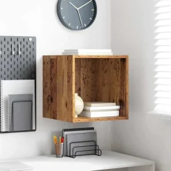 Wandkast met plank Oudhout 37 x 37 x 37 cm Bewerkt hout>vidaXL Hot