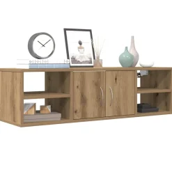 Boekenkasten & Wandplanken*vidaXL Wandkast 101x30x29 cm bewerkt hout artisanaal eikenkleurig
