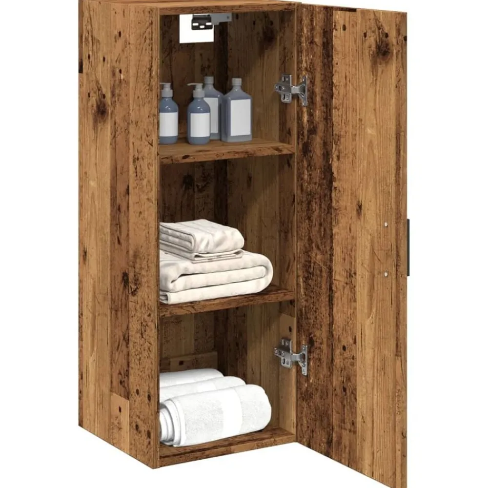 Wandkast 34,5x34x90 cm bewerkt hout kleur>vidaXL Online