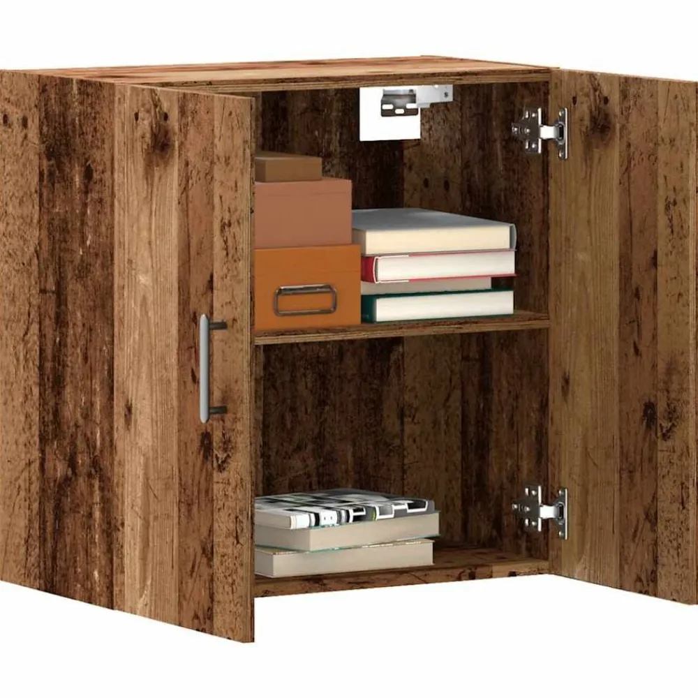 Kasten & Opbergmeubelen*vidaXL Wandkast 60x31x60 cm bewerkt hout kleurig Oud hout