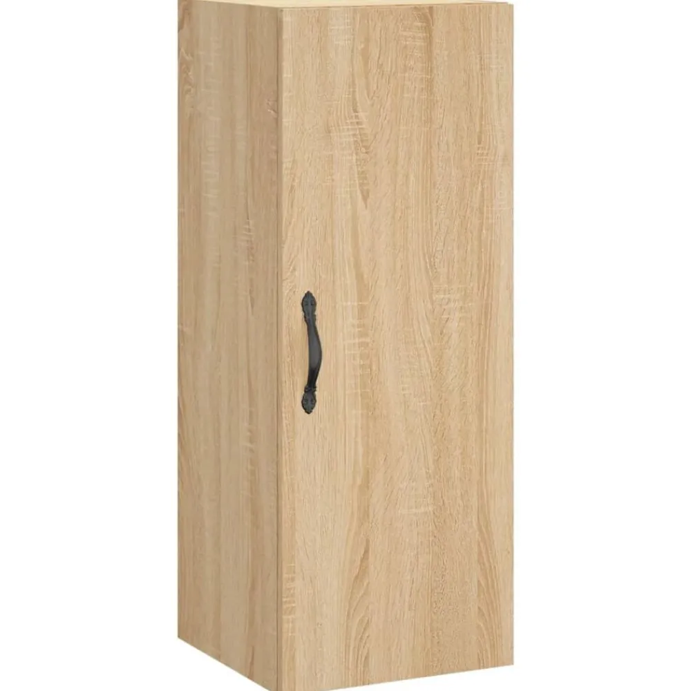 Kasten & Opbergmeubelen*vidaXL Wandkast 34,5x34x90 cm bewerkt hout kleurig Sonoma eiken