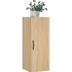 Kasten & Opbergmeubelen*vidaXL Wandkast 34,5x34x90 cm bewerkt hout kleurig Sonoma eiken