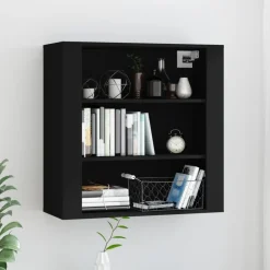 Kasten & Opbergmeubelen*vidaXL Wandkast 80x33x80 cm bewerkt hout Zwart