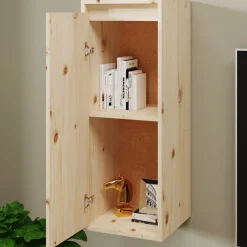 Boekenkasten & Wandplanken*vidaXL Wandkast 30x30x80 cm massief grenenhout Naturel