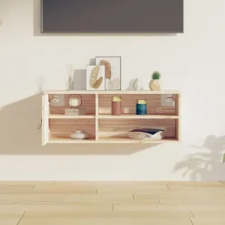 Boekenkasten & Wandplanken*vidaXL Wandkast 80x30x30 cm massief grenenhout Naturel