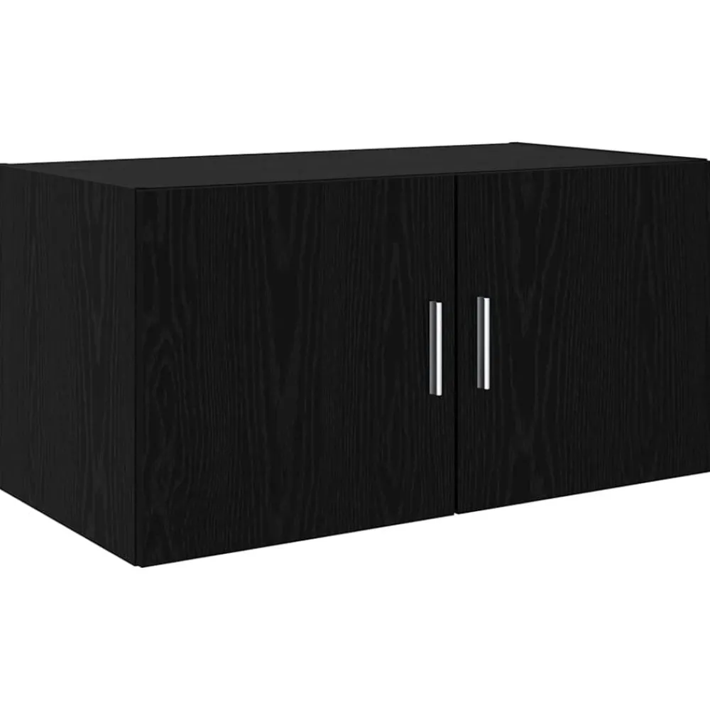 Kasten & Opbergmeubelen*vidaXL Wandkast 80 x 42.5 x 40 cm Bewerkt hout Zwart eiken